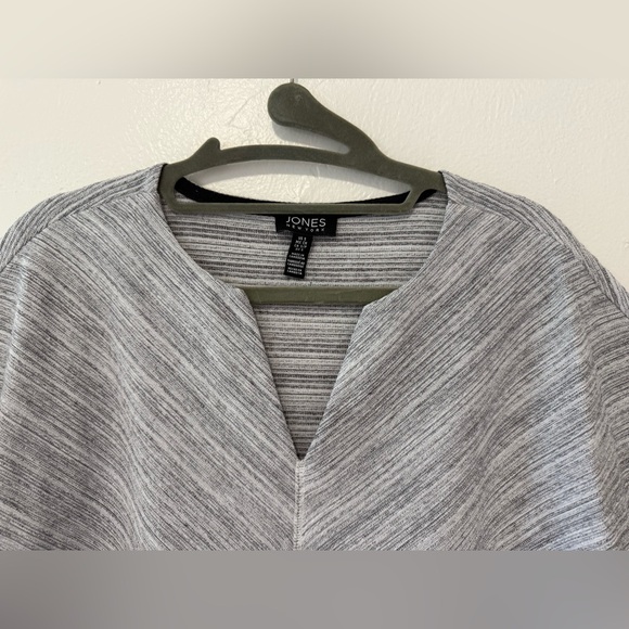 Jones New York Women's Heather Gray Blouse - S - Picture 2 of 8